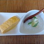 麺や 福々三座 - 朝粥と卵焼き