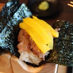 和食 縁 蕎麦切り - トロタク、、、たくあんは、刻むかもっと細いとベストバランスかも。
