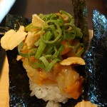 和食 縁 蕎麦切り - 海鮮？だったかな？ワタクシこのネギは苦手です。