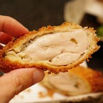 とんかつ マンジェ - 断面みてください！仙鳳趾産の牡蠣フライ✨