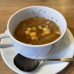 レストラン せんごく - 御食事セットのオニオンスープ