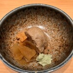 すしやのたい悟 - 鮟肝奈良漬さんでーす。②