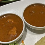 アマラ インドカレー&ナン - マトンカレーとキーマカレーを選択、どちらもなかなか辛い