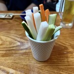 翠翔 - 付き出しのスティックサラダ