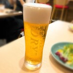 手作りハンバーグ卵 - 生ビール