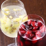 Sangria/Red and White