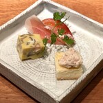 とんかつ乃ぐち - 研羊さんの前菜盛り合わせ