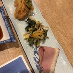 和創旬彩 くうひな - あじの南蛮、ナムル、鴨肉