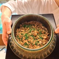 赤坂 菊乃井 - ⚫御飯
                      「鱧御飯  木の芽  粉山椒」