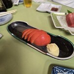 鯉とうなぎのまるます家 - 冷やしトマト