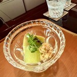 比良山荘 - 鯉子 伏見唐辛子と冬瓜 丸茄子