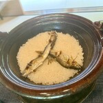 比良山荘 - 鮎ご飯