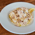 ブラウンマッシュルームのクリームソース　スパゲッティ