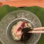 日本料理 晴山 - 下には能登の岩海蘊が