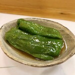 穴子料理と地酒 浅草 川井 - ピーマンのお浸し