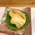 穴子料理と地酒 浅草 川井 - 穴子天とエゴマ