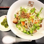 喜多方ラーメン 坂内 - 【限定】青唐辛子の混ぜそば