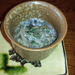 伊谷屋 - スープの下には茶碗蒸し。混ぜ混ぜして頂きました