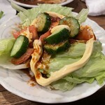 鳥勝 - 生野菜シングルおかわり