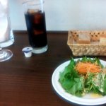 ヴィア トスカネッラ - アイスコーヒー・サラダ・フォカッチャ（2014.9）