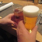 北新地 海櫻 - 先ずはBEERのおいら彼女は烏龍茶です！