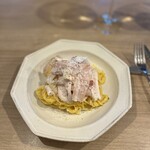 moka - 自家製ハムとパンチェッタの冷製カルボナーラフェデリーニ