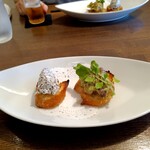 洋食 泉 - マグロのタルタルと野菜のムースのカナッペ