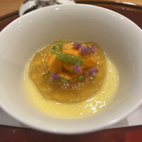 祇園 椿 - とうもろこしのウニの冷製茶碗蒸し