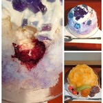 たい焼き なみへい - 催事利用 あじさい1,364円、信州あんず1,637円✨あじさいは中にバニラアイスも。いっぽう、信州あんずは中も変わらずあんずシロップで寒天やこしあんと あんみつとして頂きます♡