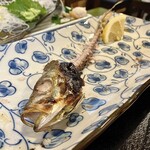 かんのん - 「あじ塩焼き（税込￥1,700）」の食後の姿…