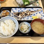 かんのん - 「あじ塩焼き（税込￥1,700）」「定食変更+450円（税込￥450）」の全体…