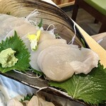 かんのん - 「たいら貝（税込￥1,800）」の貝柱のアップ…