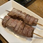 馬刺しともつやき おにくの大将 - レバ焼きです。