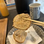 とんかつ ふじ井 - ミンチカツのアップ