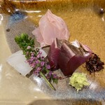 四季料理 悠 - あら、カツオ、ヤリイカ、カツオの血抜きが素晴らしい