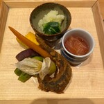 四季料理 悠 - 八寸、ハモの卵、鮎、花オクラ、ホオヅキなど