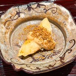 銀座 稲葉 - 白桃 天麩羅