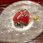 銀座 稲葉 - 鰹の藁焼き