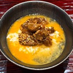 銀座 稲葉 - 御飯× 牛のしぐれ煮× 卵× 出汁