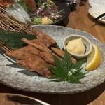 創作居酒屋と手打ちそば わび茶 - イワシの竜田揚げ、これも美味い！