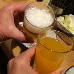やっこ - オレンジジュースと乾杯