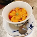 厨 花膳 - 海水雲丹の冷たい茶碗蒸し