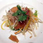 サーモンと真鯛の広東式刺身