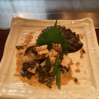てっぱん料理味味亭 - 黒鮑のバター焼き(鮑の肝ソース)柔らかくて最高です(^^)v
