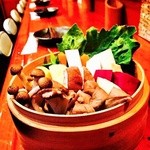 わいん＆串カツDining sharaku - Sharaku秋の新作〜秋野菜の蒸篭蒸し〜季節を存分にお楽しみください。