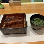 茶つぼ - 鰻重と肝吸い