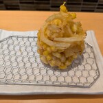 揚げたて天ぷら定食 まきの - ③夏のかき揚げ