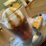 あたびーcafe - 黒糖三昧（バニラ→じーまみー豆腐→黒糖ゼリー）