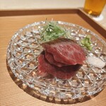 肉屋 田中 - 松阪牛のハネシタのたたき