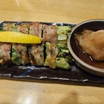 フナバシ屋 - 西船小松菜シャキシャキ豚巻きおろしポン酢添え